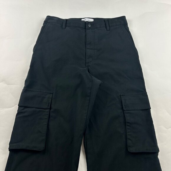 TNA Black Canvas High Rise Wide Leg Cargo Pant 8 - Picture 2 of 8